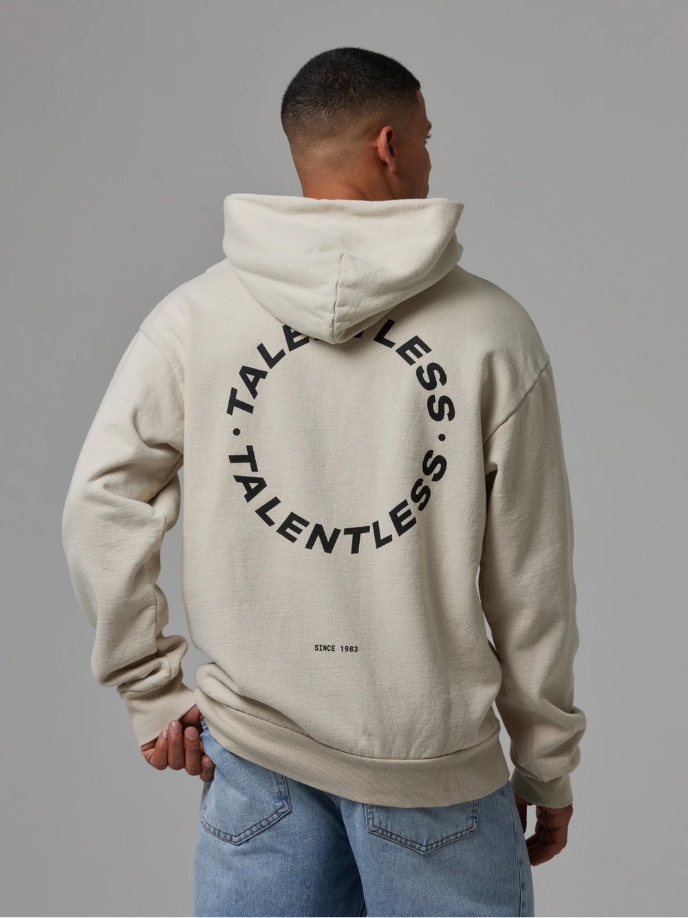 Talentless Cream Circle Logo Hoodie